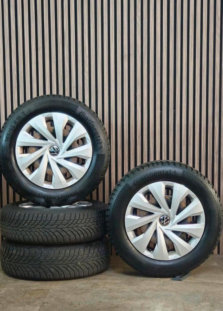 15" Orig Volkswagen Polo Velgen+Goede banden 5x100 ibiza, Auto-onderdelen, Banden en Velgen, Banden en Velgen, All Season, 15 inch