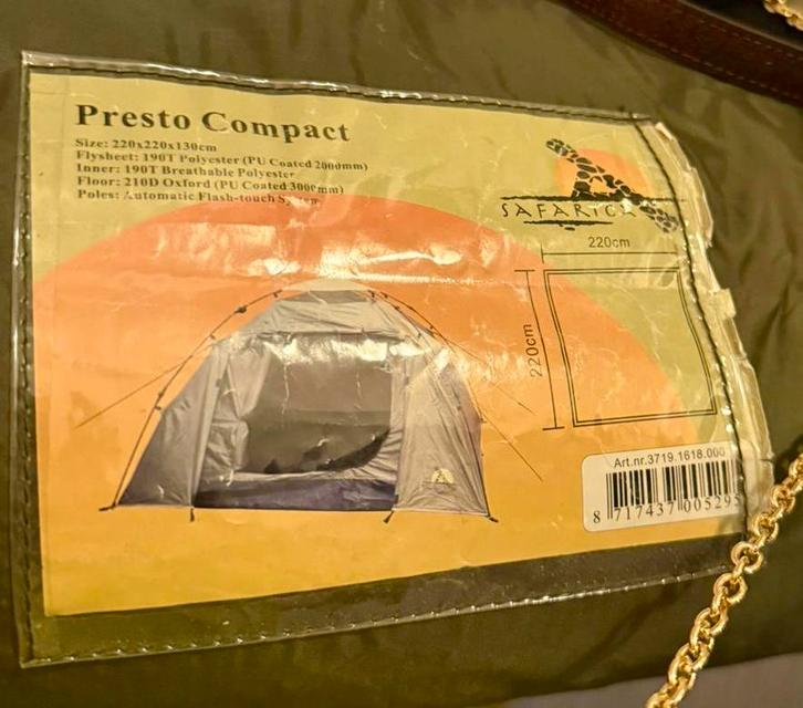 Safarica tent (2 persoons), Caravans en Kamperen, Tenten, tot en met 2, Zo goed als nieuw, Ophalen of Verzenden