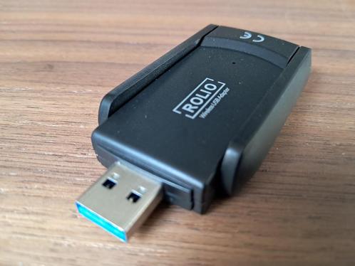Rolio WiFi adapter USB - 1200Mbps 5GHz - Dual Antenne, Computers en Software, Netwerkkaarten, Zo goed als nieuw, Extern, Ophalen of Verzenden