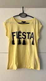 Groggy geel T-shirt met fiesta en flosjes, Kleding | Dames, T-shirts, Groggy, Geel, Ophalen of Verzenden, Zo goed als nieuw