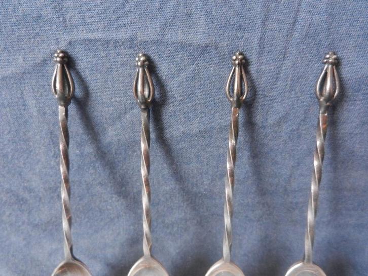 Vier zilveren lepeltjes model Kroon G. Beran v Kempen Begeer, Antiek en Kunst, Antiek | Goud en Zilver, Zilver, Ophalen of Verzenden