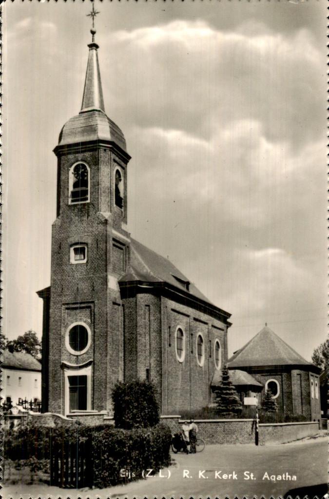 Eijs - Kerk St. Agatha, Verzamelen, Ansichtkaarten | Nederland, Ongelopen, Limburg, Voor 1920, Ophalen of Verzenden