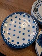 Hema Ontbijtborden Blauw Wit, Gebruikt, Ophalen of Verzenden, Bord(en), Overige stijlen