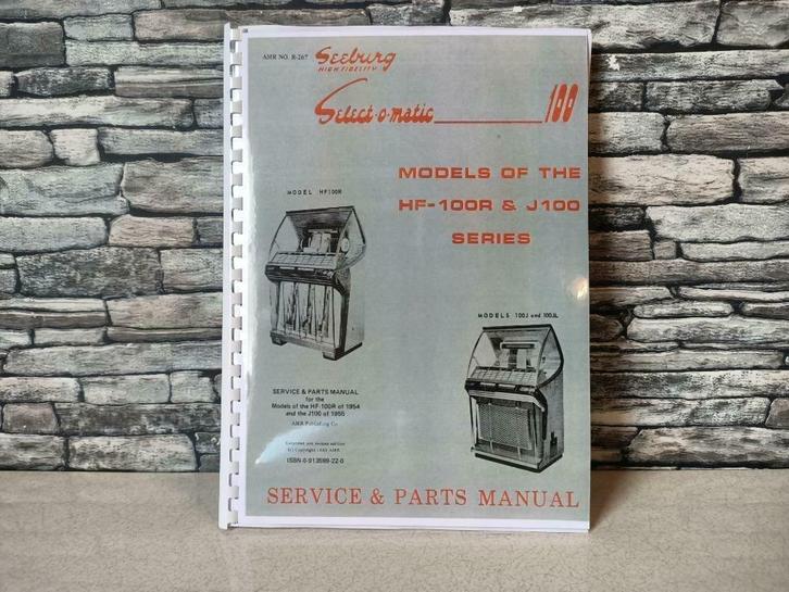 Service Manual: Seeburg j100/HF100R (1955) jukebox nieuw !!, Verzamelen, Automaten | Jukeboxen, Nieuw, Seeburg, 1950 tot 1960