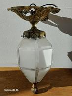Art deco hanglamp met brons, Ophalen of Verzenden