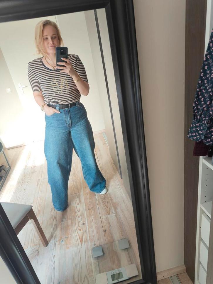 Shirt polo HV Society L/XL, Kleding | Dames, T-shirts, Gedragen, Maat 42/44 (L), Beige, Korte mouw, Ophalen of Verzenden