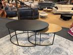 Salontafel 2-delig ovaal Zwart/Goud Direct/leverbaar E-1976, Huis en Inrichting, Tafels | Salontafels, Ophalen, Minder dan 50 cm