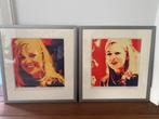 Twee mooie zeefdrukken van prinses koningin Máxima, Antiek en Kunst, Kunst | Litho's en Zeefdrukken, Ophalen of Verzenden