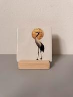 Nieuw | Tegeltje decoratie kraanvogel, Ophalen of Verzenden, Nieuw