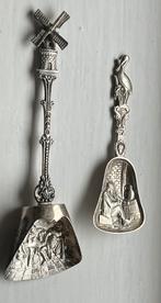 Antieke Hollands zilveren suikerschep 2x, Antiek en Kunst, Ophalen of Verzenden