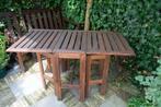 stevige houten tuintafel voor kleine tuin, uitklapbaar, Ophalen, Gebruikt, Rechthoekig, Hout