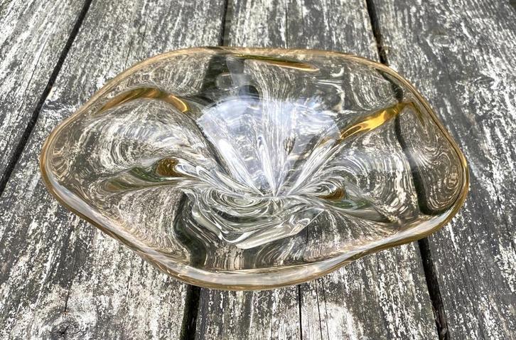 Leuke Fruitschaal Josef Hospodka - vintage art deco brocante, Antiek en Kunst, Antiek | Glas en Kristal, Ophalen of Verzenden