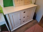 Massief houten commode en hoge kast set, Ophalen, Gebruikt, 150 tot 200 cm, 150 tot 200 cm