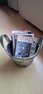 Mand met Handvatten, Overige materialen, Gebruikt, Mand, Rond