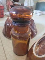 2 bruin glazen vintage apothekers potten p/st 3.95, Antiek en Kunst, Curiosa en Brocante, Ophalen of Verzenden