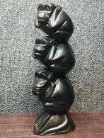 houten interessant beeldje Drie apen, Antiek en Kunst, Kunst | Beelden en Houtsnijwerken, Ophalen of Verzenden