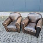 2x schapenleren fauteuil Bart van Bekhoven BEZORGING GRATIS, Huis en Inrichting, Gebruikt, Vintage, Ophalen of Verzenden, Leer