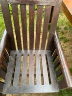Vier houten tuinstoelen, Tuin en Terras, Tuinstoelen, Ophalen of Verzenden, Zo goed als nieuw, Hout