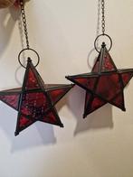 2 oude raam hangers - kerststerren, Ophalen of Verzenden, Zo goed als nieuw