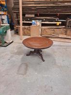 Antieke ronde noten salontafel, Ophalen of Verzenden