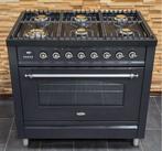 🔥Luxe Boretti Fornuis 90cm antraciet + rvs 300 graden oven, Niet ingevuld, 60 cm of meer, Niet ingevuld, Ophalen of Verzenden