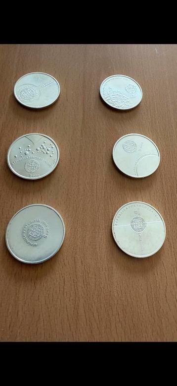 Tk 6 stuks 8 euro munten Portugal 2003/2004 beschikbaar voor biedingen