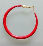 een oorbel grote ring rood nieuw, Ophalen of Verzenden, Nieuw, Rood, Overige materialen