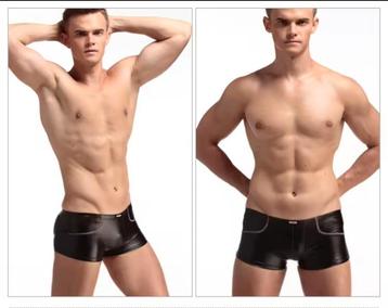 Wet leren look boxer L valt als M, gratis verzonden  beschikbaar voor biedingen