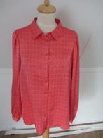 Blouse 42, l.m. koraal met print, Esqualo, paar x gedragen, Maat 42/44 (L), Esqualo, Ophalen of Verzenden, Zo goed als nieuw