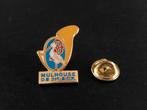 Mulhouse Speldje Ooievaar, Verzamelen, Speldjes, Pins en Buttons, Ophalen of Verzenden, Zo goed als nieuw, Stad of Land, Speldje of Pin