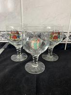 Hoegaarden | De Kluis | 3 bierglazen | collectorsitems, Ophalen of Verzenden, Zo goed als nieuw, Glas of Glazen, Overige merken