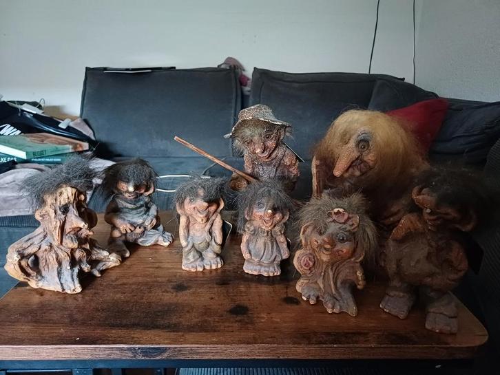 Collectie van 8 Fosse-Troll figuren uit Noorwegen, Verzamelen, Poppetjes en Figuurtjes, Gebruikt, Ophalen of Verzenden