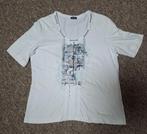 Mooi shirt van Gerry Weber met opdruk mt 42?, Wit, Maat 42/44 (L), Ophalen of Verzenden, Zo goed als nieuw