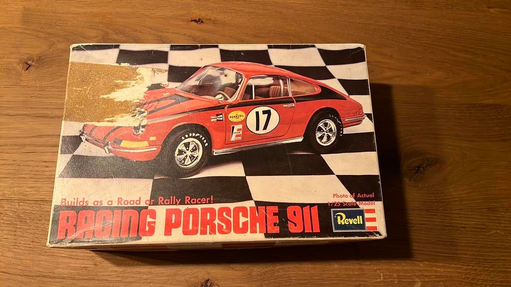 Vintage Revell Racing Porsche 911 1/25, Auto, Revell, Groter dan 1:32, Ophalen of Verzenden