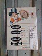 Vintage reclamebord van blik, Postillon ,1950, Ophalen of Verzenden, Gebruikt, Reclamebord