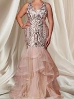 Luxe Avondjurk met tule onderkant mt 46, Ophalen of Verzenden