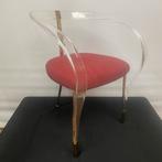 Vintage Plexiglas Messing 1980’s design Italy stoel, Huis en Inrichting, Stoelen, Ophalen of Verzenden