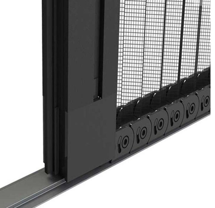 Plissé hordeur zwart 260 x 102,5 cm (NIEUW), Doe-het-zelf en Verbouw, Deuren en Horren, Nieuw, Hordeur, 215 cm of meer, 100 tot 120 cm