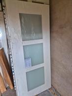 Stomp deur 880 x 2115 mm nieuw 3 glasplaten, Ophalen, 80 tot 100 cm, Binnendeur, Nieuw