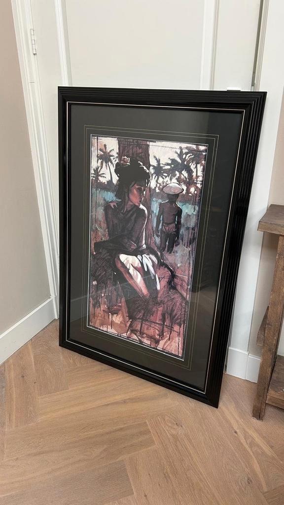 Nico Vrielink origineel - Indische vrouw, Antiek en Kunst, Kunst | Litho's en Zeefdrukken, Ophalen