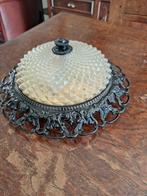 Glazen Plafonnière/Lamp/Plafondlamp/Verlichting, Ophalen of Verzenden
