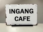 Ingang cafe tekstbord (Old Look), Huis en Inrichting, Woonaccessoires | Tekstborden en Spreuken, Nieuw, Ophalen of Verzenden, Pand50