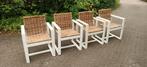 4 Gezellige rieten stoelen, Huis en Inrichting, Stoelen, Ophalen, Riet of Rotan, Gebruikt, Overige kleuren