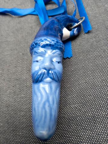 Oude "Delfts blauw" gekleurde kerstpoppetjes, jaren '70. beschikbaar voor biedingen