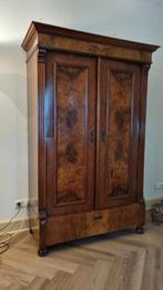 Antieke Linnenkast - Wortelnoten Fineer - Eind 19e Eeuw, Antiek en Kunst, Ophalen