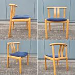 Set van 4 Cleopatra vintage Deens design retro stoelen, Ophalen, Hout, Gebruikt, Bruin