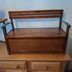 Antieke kinder houten bankje met opbergruimte, Antiek en Kunst, Antiek | Meubels | Stoelen en Banken, Ophalen