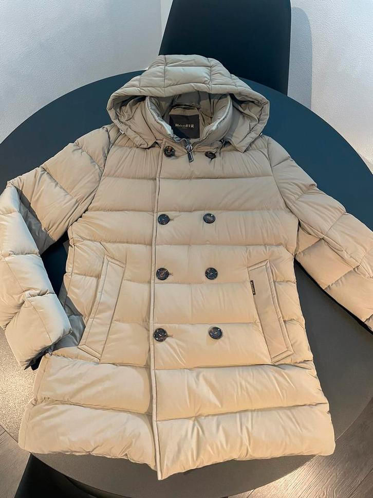 Nieuwe Moorer double breasted donsjas, maar 46, Kleding | Heren, Jassen | Winter, Nieuw, Ophalen of Verzenden
