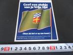 sticker leger natres landmacht vlag nationale reserve, Verzamelen, Ophalen, Zo goed als nieuw, Bedrijf of Vereniging