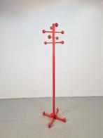 Postmoderne beuken staande kapstok vintage Italië '80 rood, Huis en Inrichting, Woonaccessoires | Kapstokken, Gebruikt, Ophalen of Verzenden